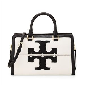 Tory Burch white Jessica Leather Sarchel